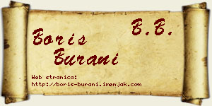 Boris Burani vizit kartica